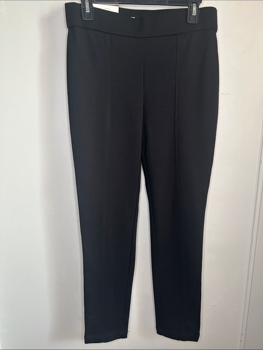 New Anne Klein Black Slim Tummy Control Ponte Pull-On Skinny Pants